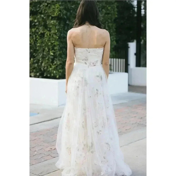 Maniju Ellen Floral Tulle Maxi Dress Bridal Size M - Picture 4 of 8